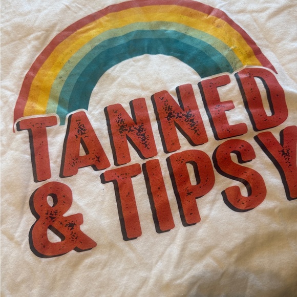 Tultex Other - Tultex Red and White Swim Coverup